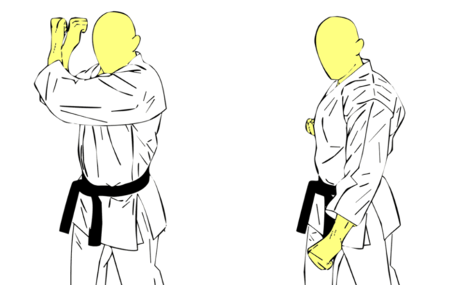 Gedan Tettsui Mae Yoko Uchi — Kyokushin Karate
